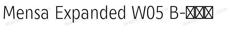 Mensa Expanded W05 B字体转换
